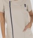 Casaca sanitaria mujer Microfibra Beige tapeta Azul marino