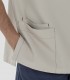 Casaca sanitaria Microfibra Beige tapeta Azul marino
