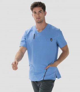 Casaca sanitaria Microfibra Celeste tapeta