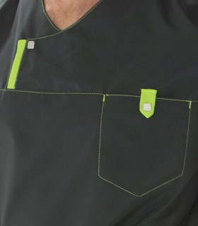 Casaca sanitaria Microfibra Gris tapeta