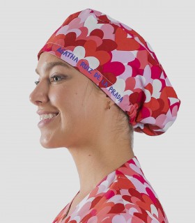 Gorro sanitario Microfibra Cuore Rojo by Agatha Ruiz de la Prada