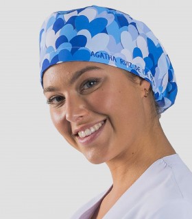Gorro sanitario Microfibra Cuore Azul by Agatha Ruiz de la Prada