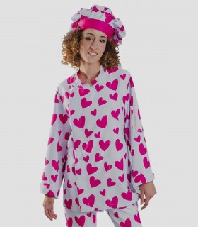 Chaqueta cocina unisex Cuore Rosa by Agatha Ruiz de la Prada