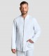Casaca sanitaria unisex Blanca cremallera Dorada
