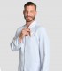 Casaca sanitaria unisex Blanca cremallera Dorada