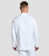 Casaca sanitaria unisex Blanca cremallera Dorada