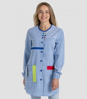 Bata maestra Azul Trabillas Colores