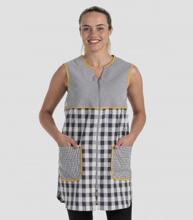 Bata maestra Sin mangas Gris