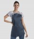 Delantal con peto para mujer en color azul petróleo