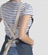 Delantal con peto para mujer en color azul petróleo