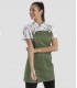 Delantal con peto para mujer en color verde caqui