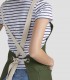 Delantal con peto para mujer en color verde caqui