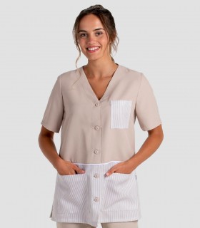 Casaca laboral para servicio doméstico y limpieza