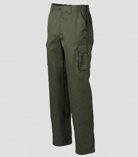 Pantalón de trabajo multibolsillos elástico Verde caqui