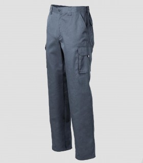 Pantalón de trabajo multibolsillos elástico Gris