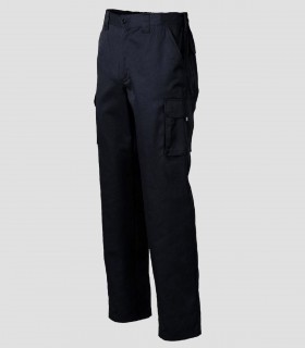 Pantalón de trabajo multibolsillos elástico Negro