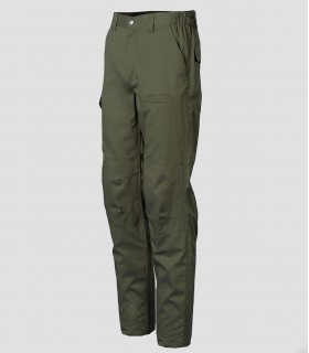 Pantalón de trabajo multibolsillos elástico reforzado verde caqui