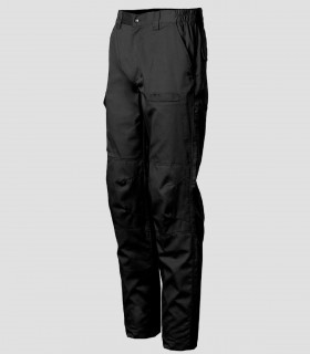 Pantalón de trabajo multibolsillos elástico reforzado negro