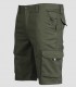 Bermuda de trabajo multibolsillos elástico Verde caqui