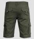 Bermuda de trabajo multibolsillos elástico Verde caqui
