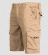 Bermuda de trabajo multibolsillos elástico Beige