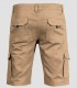 Bermuda de trabajo multibolsillos elástico Beige