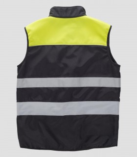 Chaleco Workshell Alta visibilidad Negro y Amarillo