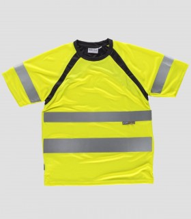 Camiseta de trabajo Negro y Amarillo - Alta visibilidad