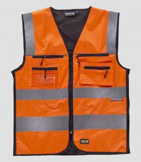 Chaleco multibolsillos Alta visibilidad Naranja