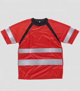 Camiseta Alta visibilidad Negro y Rojo