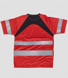Camiseta Alta visibilidad Negro y Rojo