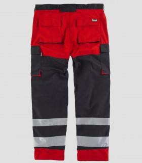 Pantalón Alta visibilidad Negro y Rojo