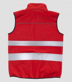 Chaleco Workshell Alta visibilidad Rojo