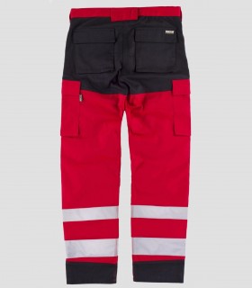 Pantalón Alta visibilidad Negro y Rojo