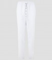 Pantalón mujer Blanco bajo vuelto Microfibra elástica 360