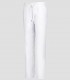 Pantalón mujer bajo vuelto Microfibra elástica Blanco