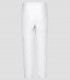 Pantalón mujer bajo vuelto Microfibra elástica Blanco