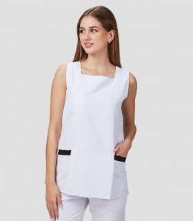 Casaca mujer Microfibra Lantana Blanca para peluquería y estética