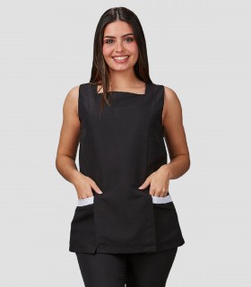 Casaca mujer Microfibra Lantana Negra para peluquería y estética