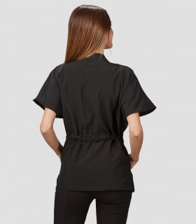 Casaca mujer Magnolia Microfibra elástica Negra