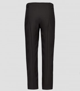 Pantalón mujer abertura en bajo Microfibra elástica Negro