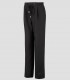 Pantalón mujer bajo vuelto Microfibra elástica Negro