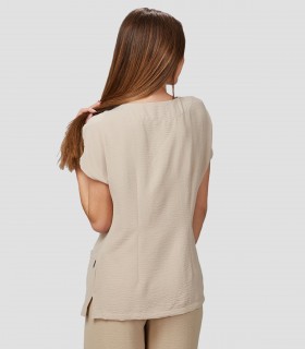 Casaca mujer Pimpinela Bambula Beige para peluquería y estética