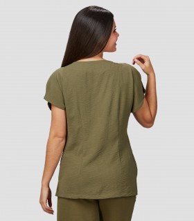 Casaca mujer Pimpinela Bambula Verde musgo para peluquería y estética