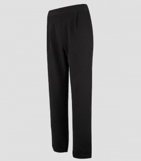 Pantalón mujer bajo vuelto Negro para peluquería y estética