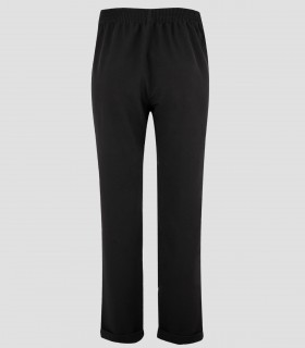 Pantalón mujer bajo vuelto Negro para peluquería y estética