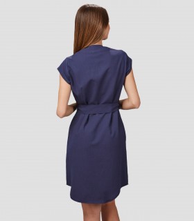 Vestido mujer Botón Forrado Vivaz Marino para peluquería y estética
