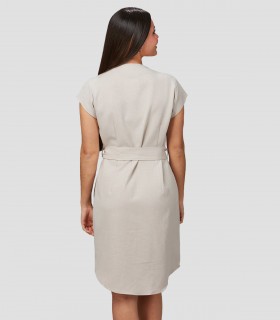 Vestido mujer Botón Forrado Vivaz Beige para peluquería y estética