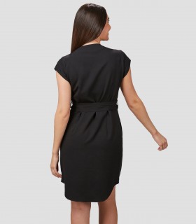 Vestido mujer Botón Forrado Vivaz Negro para peluquería y estética
