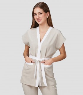 Casaca mujer Loto Beige para peluquería y estética